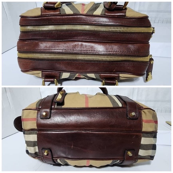 Authentic Burberry Nova Check Canvas and Leather Ashbury Knight Bag Beige/Brown - Picture 12 of 16